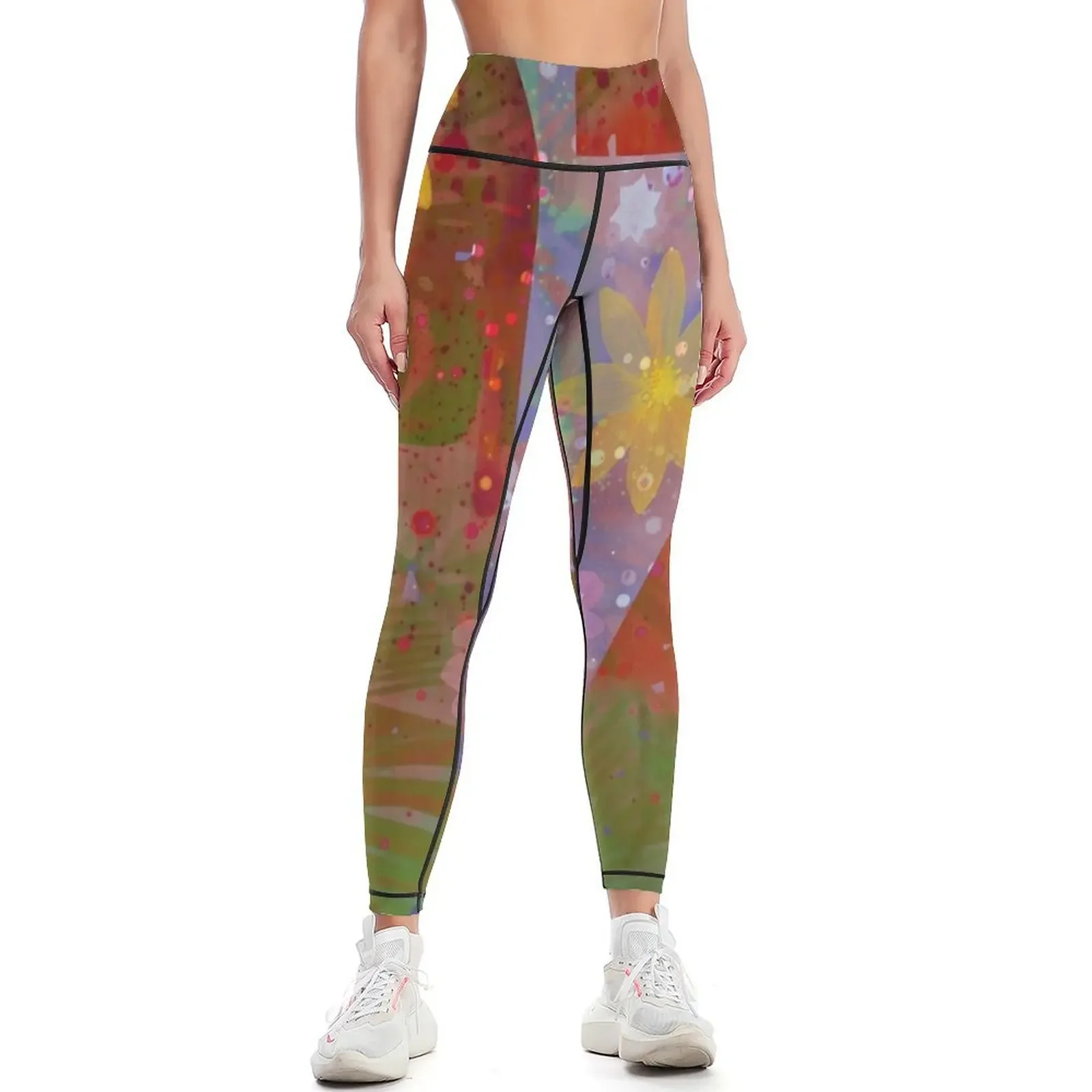 

1978 floral canvas Leggings Fitness's gym clothes Women's tights gym wear fitness set gym Womens Leggings