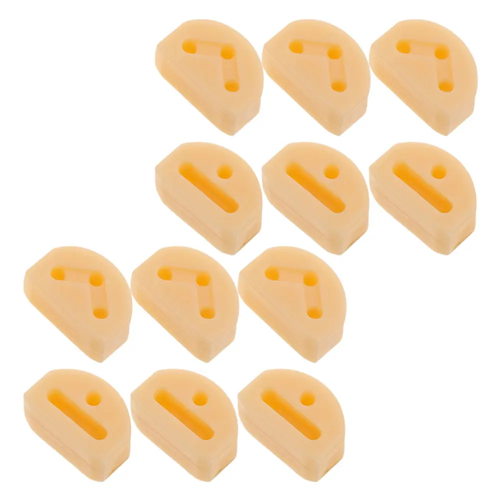 

12 pcs String Bridge Beads 3 Hole Design Durable Wear Resistant Easy Replacement For Acoustic Electric Classical Guitar Bass