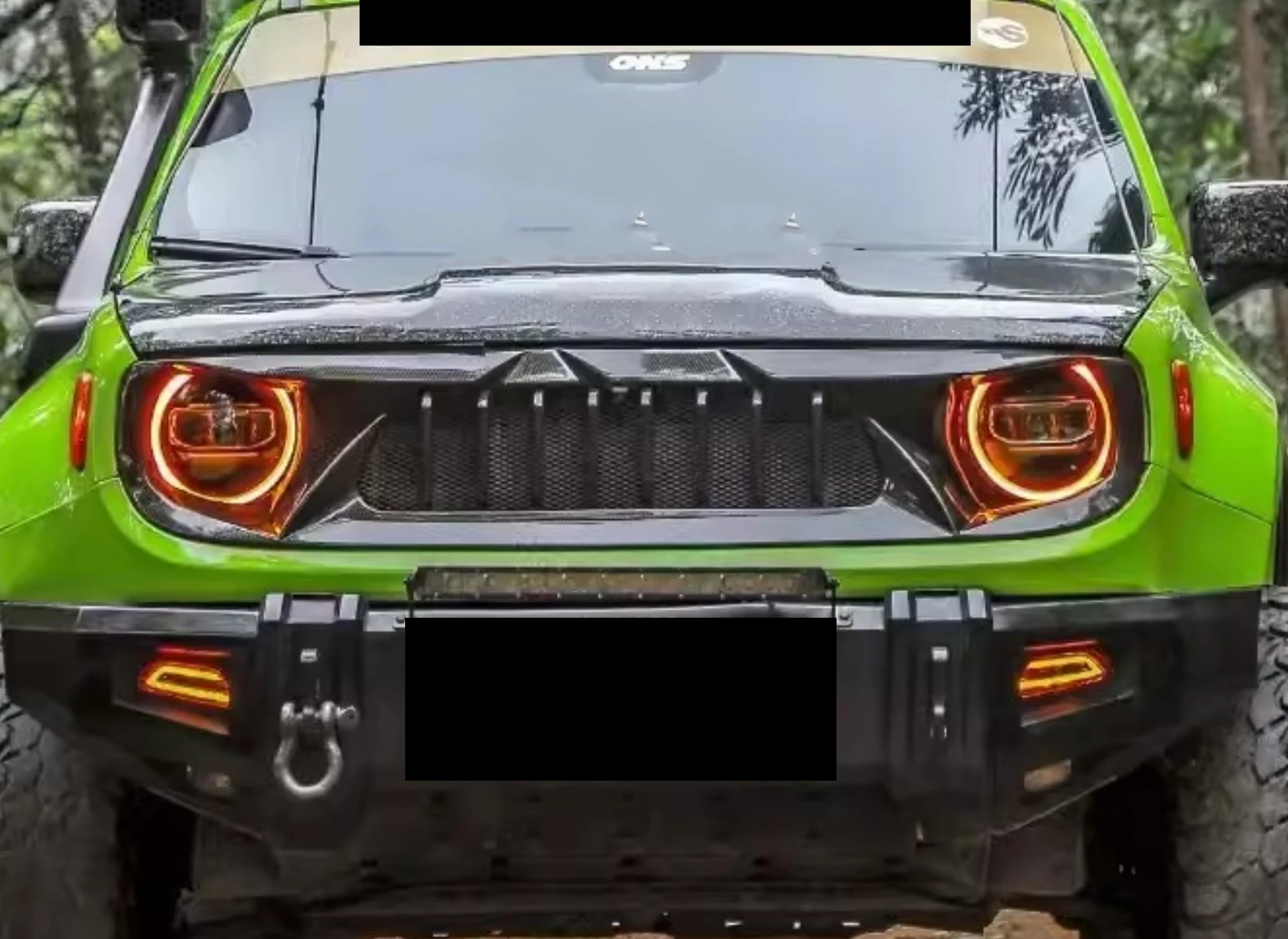 Matte Black Grill for Jeep Renegade 16-18 Modified Mask Grid Radiator Grille Front Bumper Net Assembly Auto Accessories