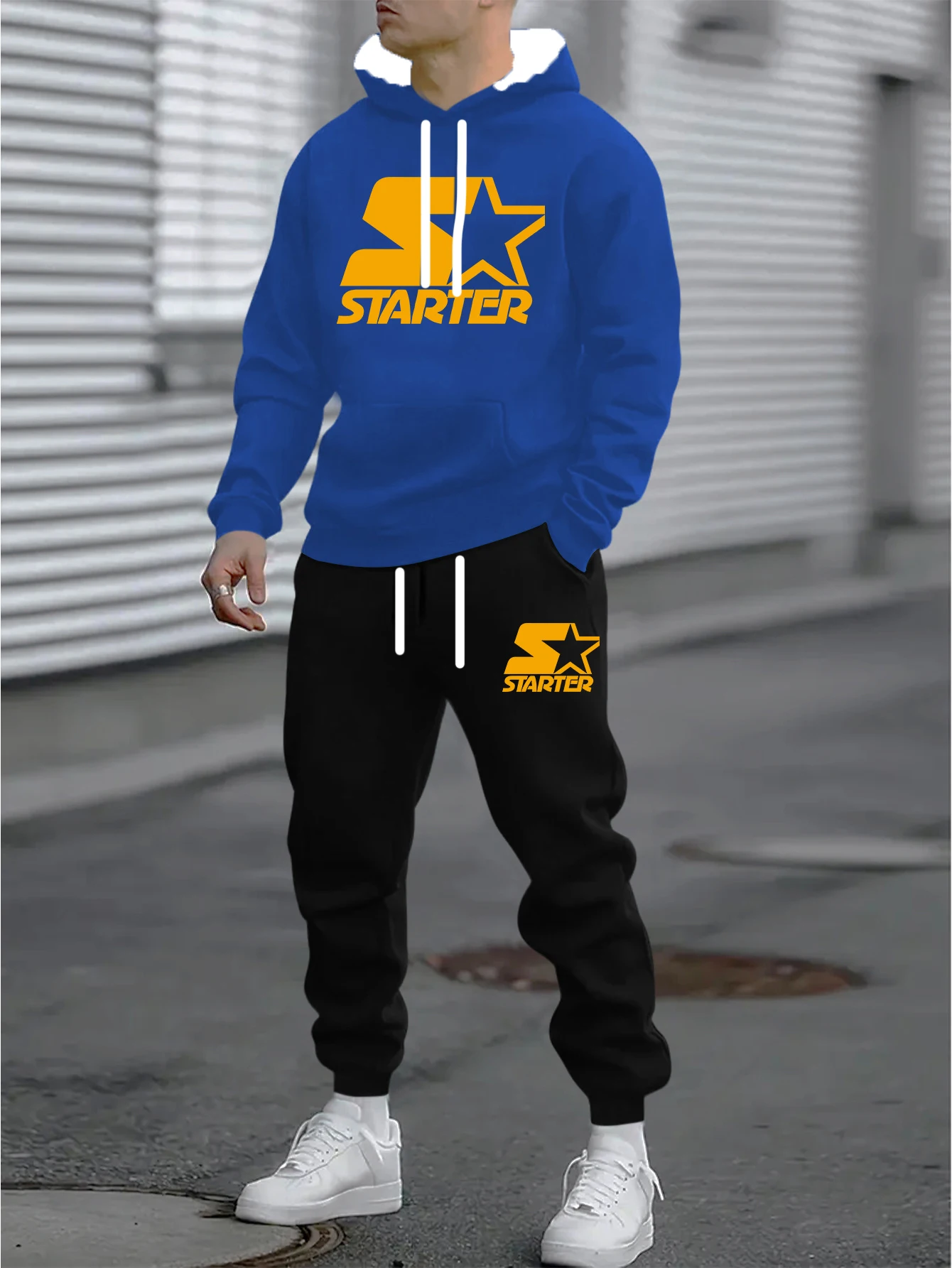 

Осенне-зимний мужской комплект с капюшоном, мужской комплект с буквенным принтом STARTER, уличная одежда, спортивный комплект с капюшоном, быстросохнущие комплекты с капюшоном