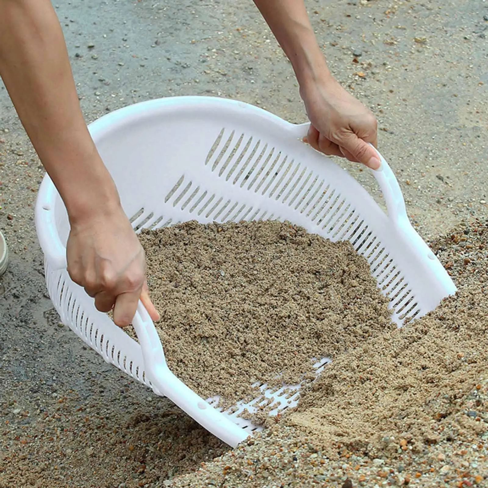 

Sand Sieve Sifting Pan Practical Hollow Out,Multipurpose,Sand Dipper Garden