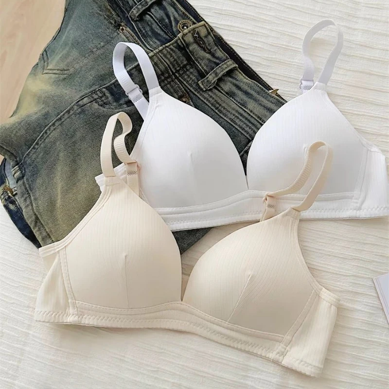 SP&CITY Simple Solid Breathable Seamless Women's Bra Student Small Chest Gathered Wire Free Bra Comfortable Traceless Daily Bras