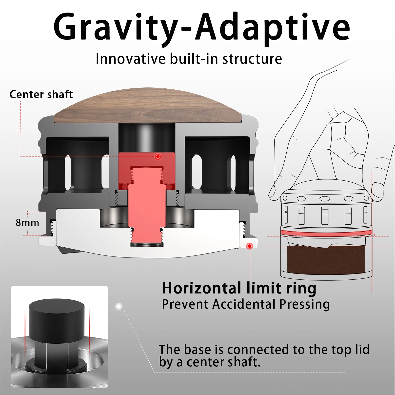 MHW-3BOMBER 51/53.3/58.35mm Coffee Distributor,Stainless Steel Gravity Espresso Distributor & Leveler with Breather Hole