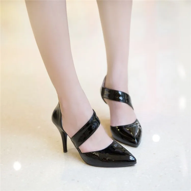 Big Size 11 12 13 14 15  high heels sandals women shoes woman summer ladies        Rough heel   buckles  Toe  Squarehead.