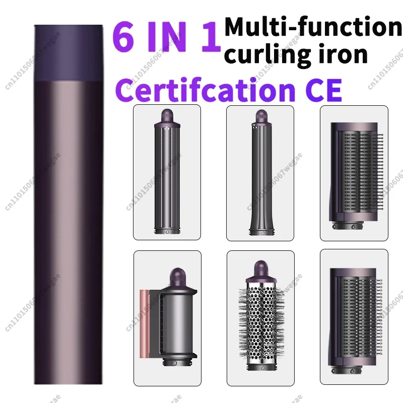 6 in1 Multi Hair Styler Curling Iron Hair Hot Air Brush Curling Barrel แปรงเครื่องเป่าผม Salon Professional Curly Styler เครื่องมือ