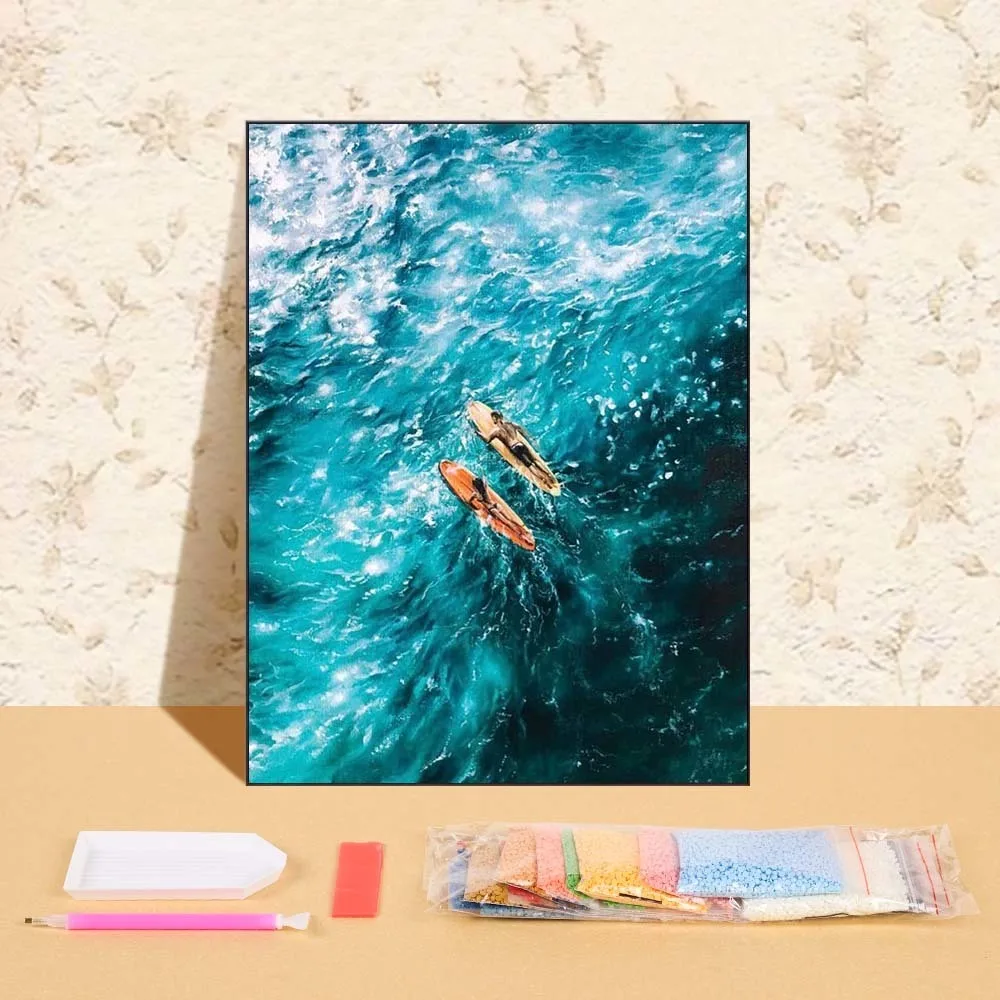 

Adults Diamond Mosaic Seascape Full Round Drill 5D Diamond Painting For Living Room Home Decoration Art Crafts Unique Gift
