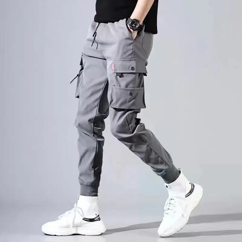 

Casual and Fashionable Men's Multi Pocket Work Pants Loose Fit Casual Hip-hop Pants Spring Autumn Brand Fashion Trousers