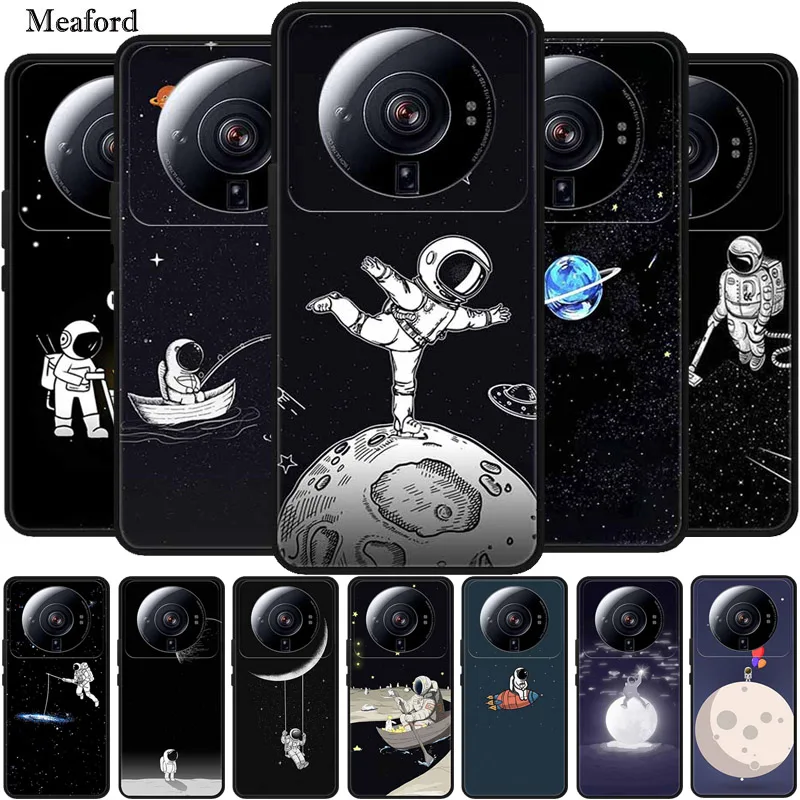 Чехол Spaceman для Xiaomi 12 S ультра Силиконовый ТПУ мягкий чехол на заднюю панель телефона для Xiaomi 12 Ultra 12 S Ультра чехол астронавт Capa Coque