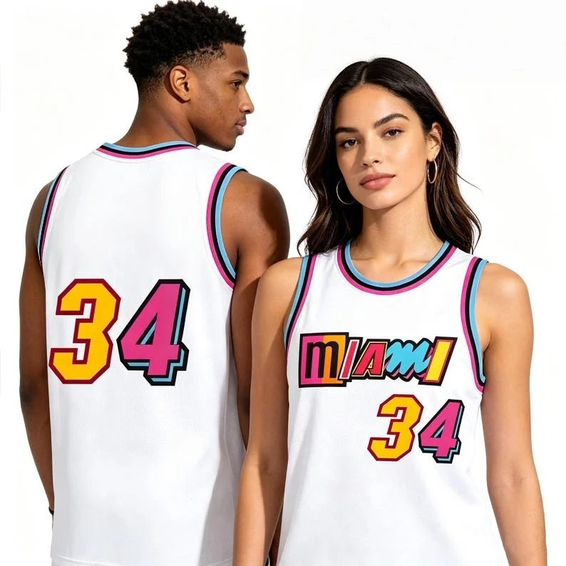 2026 New Miami Concept Basketball Fan Collection Jersey Vest 3D Quick Drying Sports Training Trend Men's T-shirt