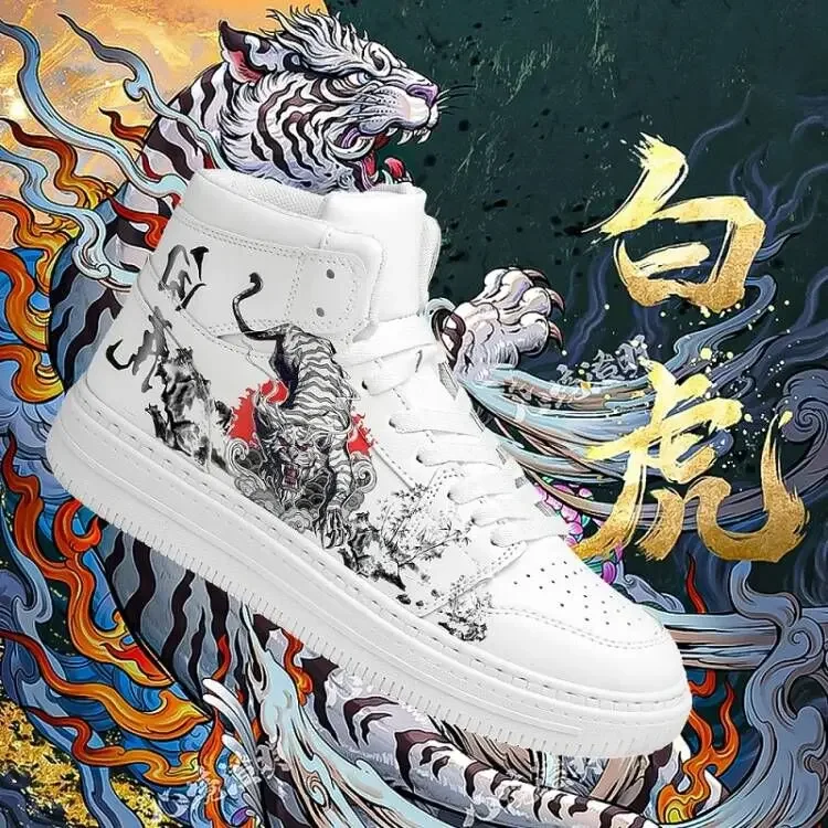 main promotion of the explosion 5602 high-top Chinese style Hong Kong style couple tide shoes student board shoes