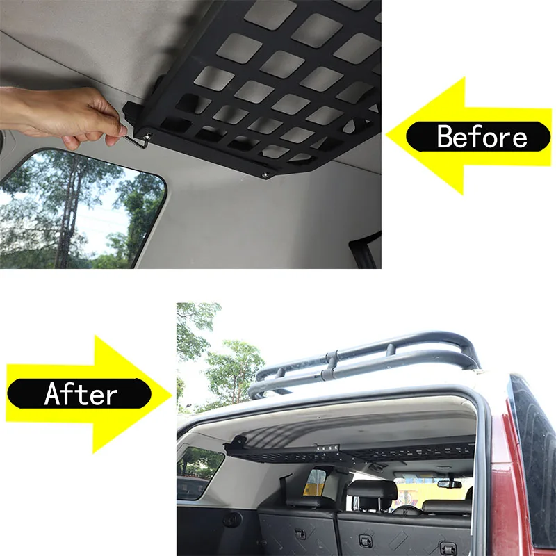 For Toyota FJ Cruiser 2007-2021 Car Trunk Roof Multifunctional Luggage Rack Storage Rack Aluminum Alloy Modification Accessories