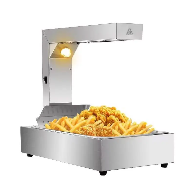 High Performance Hot Plate French Fries Chip Warmer Electric Commercial Kitchen Catering Equipment Table Top Chips Warmer