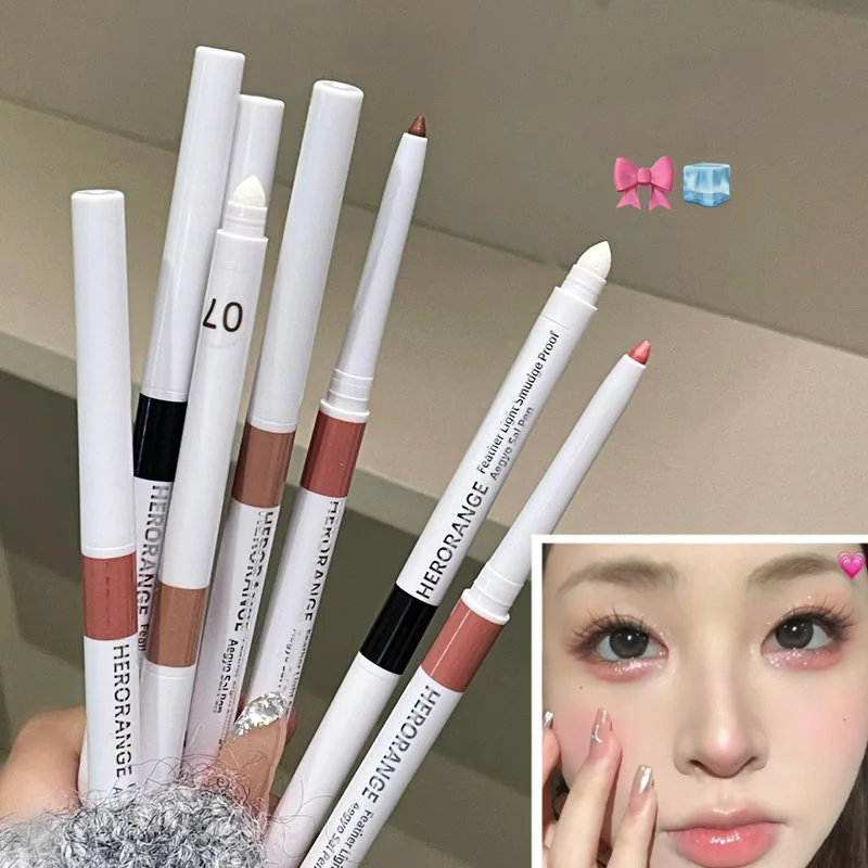 بريق الماس الكذب دودة القز قلم رصاص الخوخ لامع تمييز Aegyo Sal Stick سطع ظلال العيون القلم ماكياج مستحضرات التجميل الكورية #1