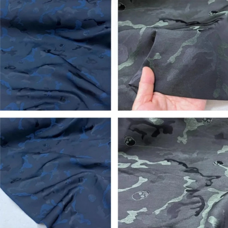 

Camouflage Fabrics Skull Jacquard Lightweight Fashion for Spring and Autumn Trench Coats and Suits - DIY Personalized Fabric