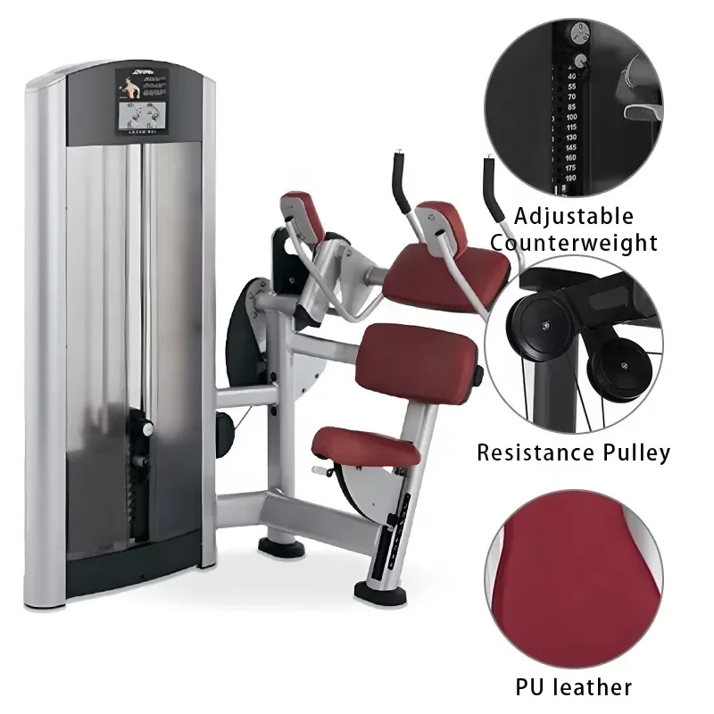 Professional commercial seated abdominal training machine, fitness equipment for abdominal training and core strength