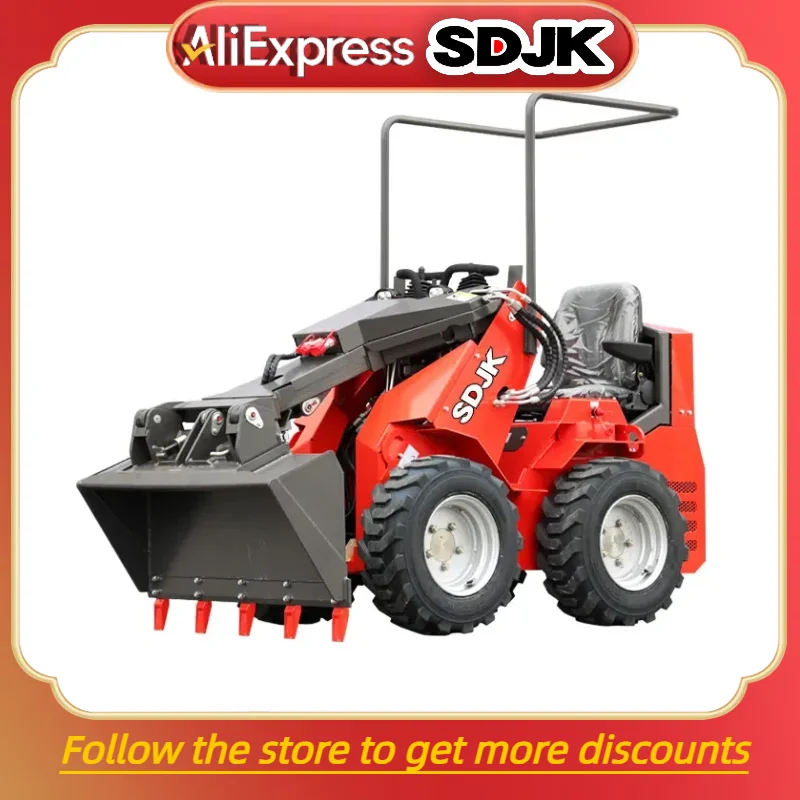 Customizable skid steer loader 890kg farm engineering dual-purpose small loader worldwide delivery