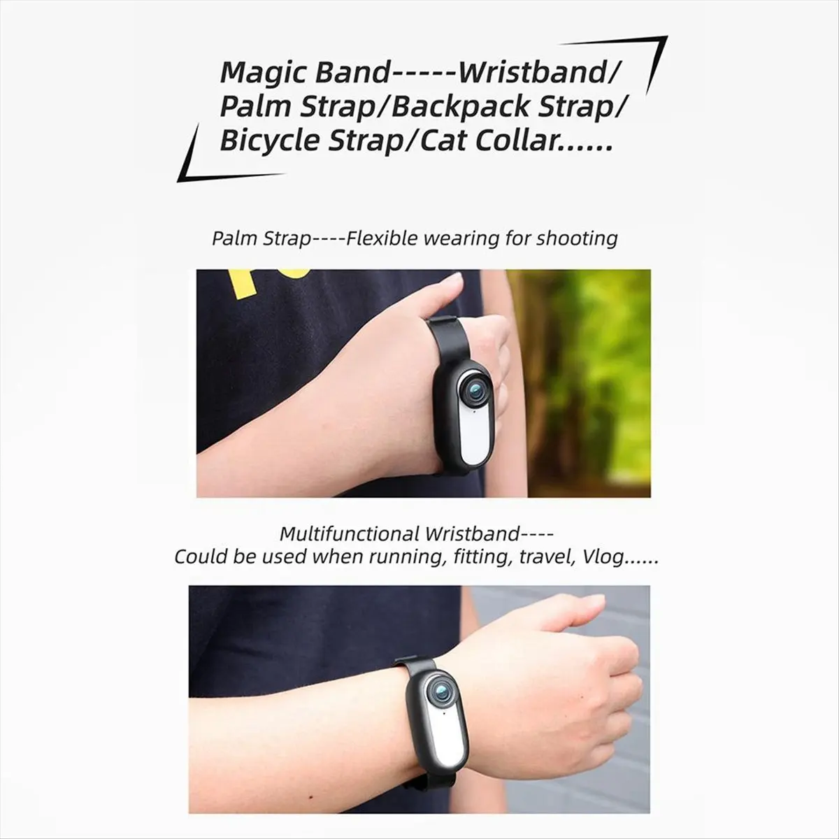 Compatible Cat Camera Collar Wireless Cameras with 170 Wide Angle Lens Stable Collar Camera Sport Action Camera(A)