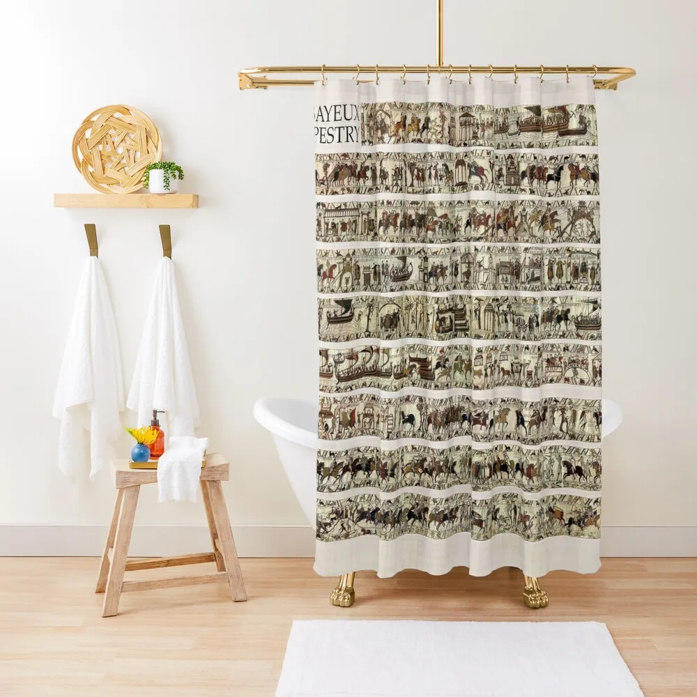 

The COMPLETE Bayeux Tapestry Shower Curtain Bathroom Shower Set Bathroom And Shower Products Bathroom Curtain