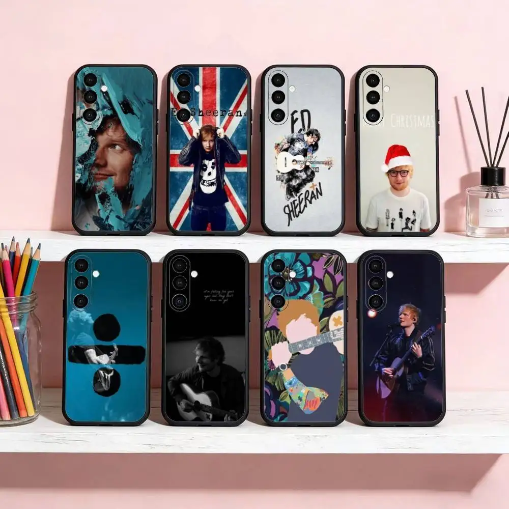 

Singer E-Ed Sheeran Phone Case For Samsung Galaxy A20,21s,22,31,32,52,53,72,73,80,91 Soft Black Shell