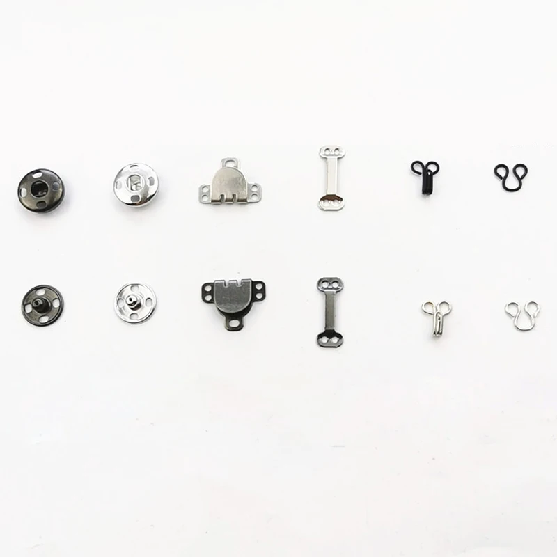 Näh-Set mit Haken und Ösen, zum Aufnähen von Druckknöpfen, DIY-Knopf-Set für Kleidung, Nähverschlüsse, Druckknopf-Set für Kleidung, Taschen, Nähhandwerk – Detail 4