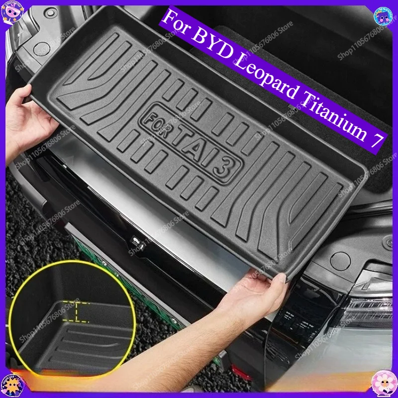 TPE Frunk Trunk Cargo Liner For BYD Leopard Titanium 3 Waterproof Anti-slip Car Boot Mat Interior Protection Pad