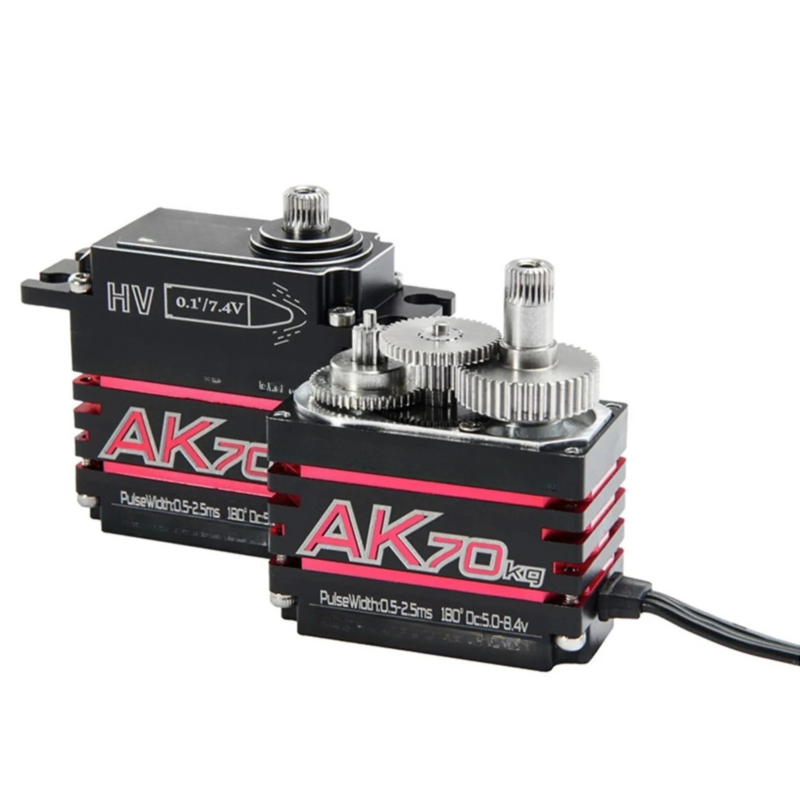 AK70 70KG HV 180° Magnetic Induction Waterproof Brushless Digital Servos Replacement for 1/10 1/8 Model Car