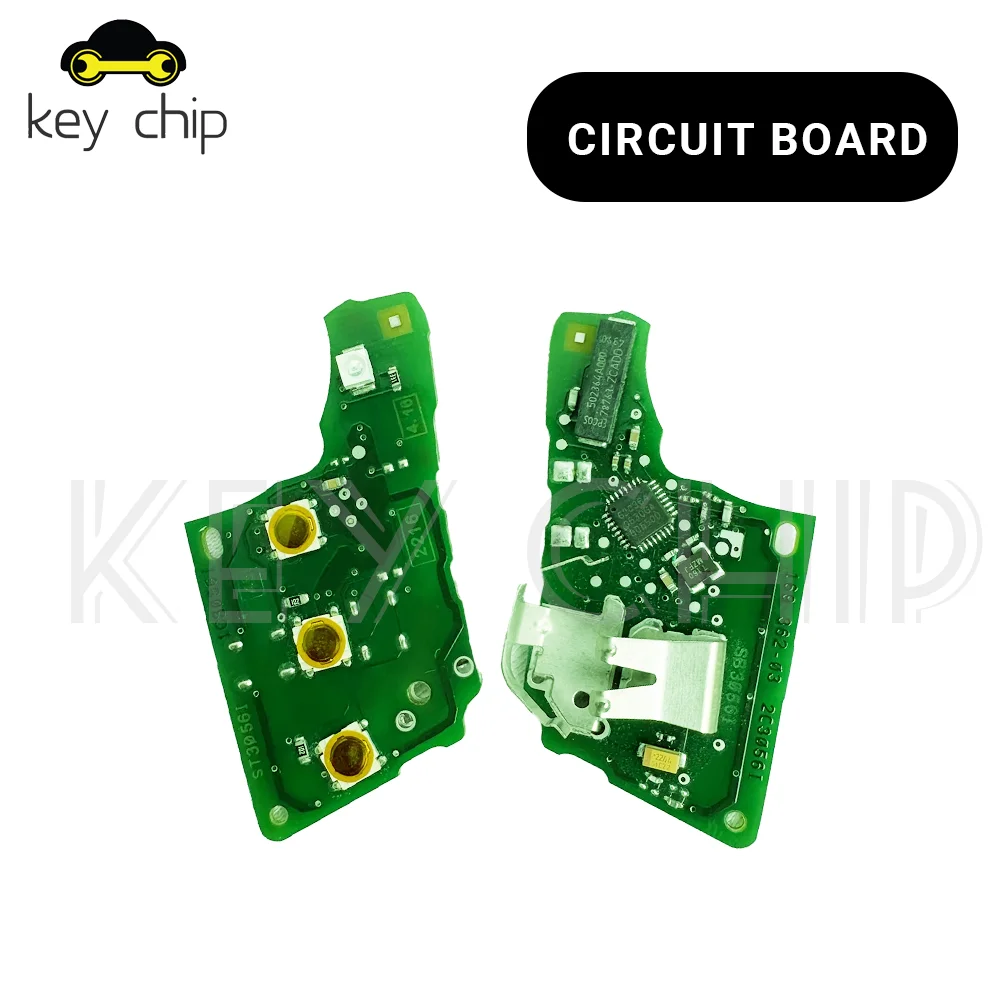 48チップ 5G6959752Q 48チップ VWゴルフMk7、シュコダオクタビア用3ボタンカーリモコンキーシェル折りたたみ式