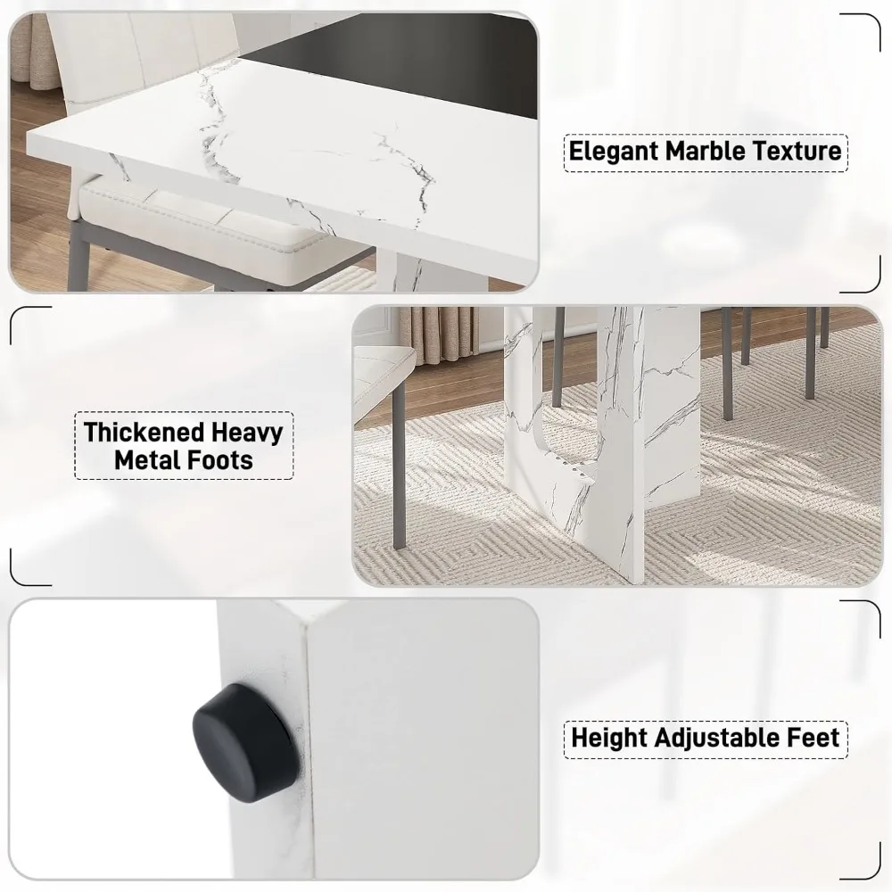 طاولة طعام مستطيلة مقاس 71 بوصة تتسع لـ 6-8 أشخاص، طاولة مطبخ خشبية للمزرعة بأرجل خشبية، طاولة مطبخ مركز المزرعة f