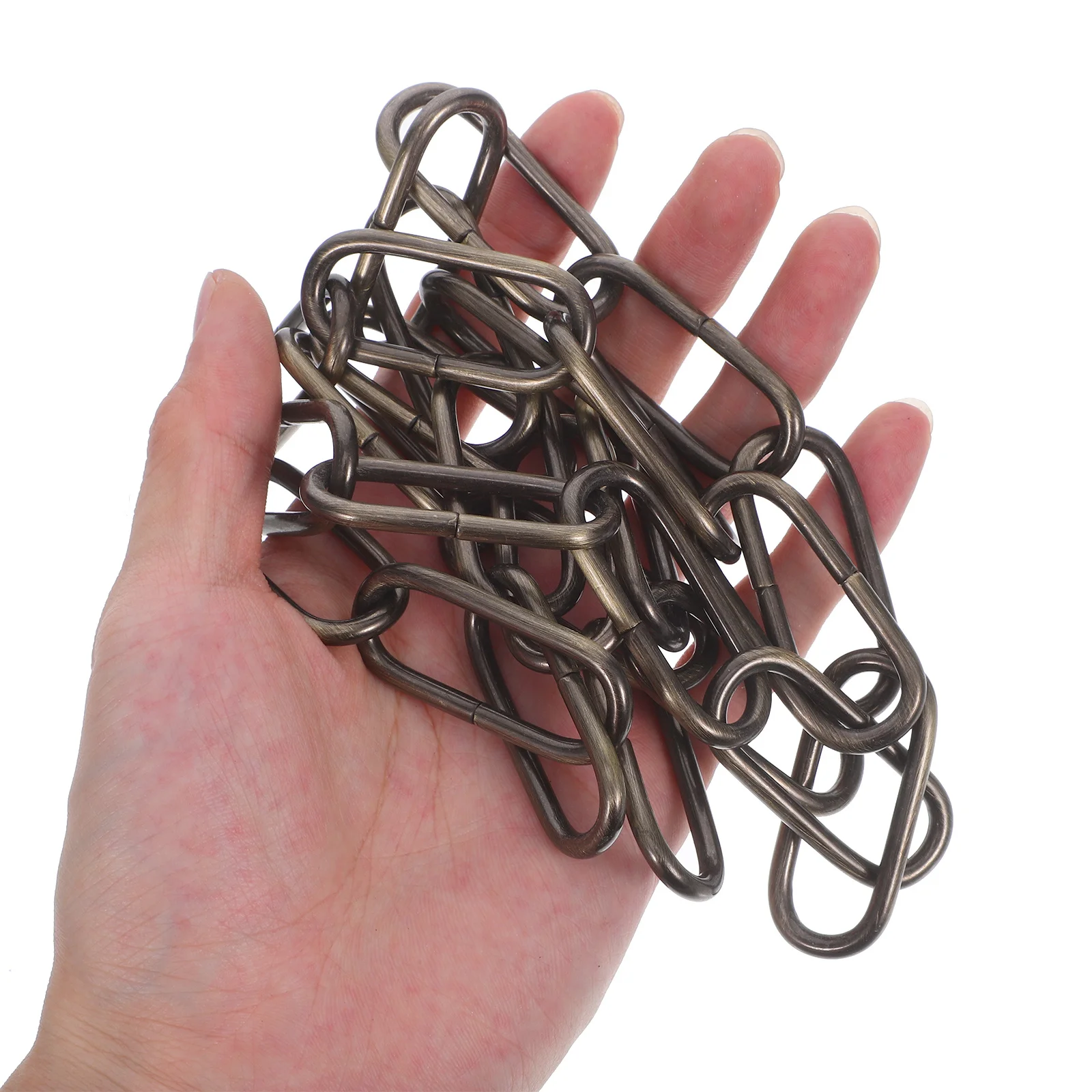 

1M 4Mm Thick Iron For Hanging Lamp Lighting Fixture 20Kg Load Durable Ceiling Chain Link Alloy Utility Chain Bronze Hardware