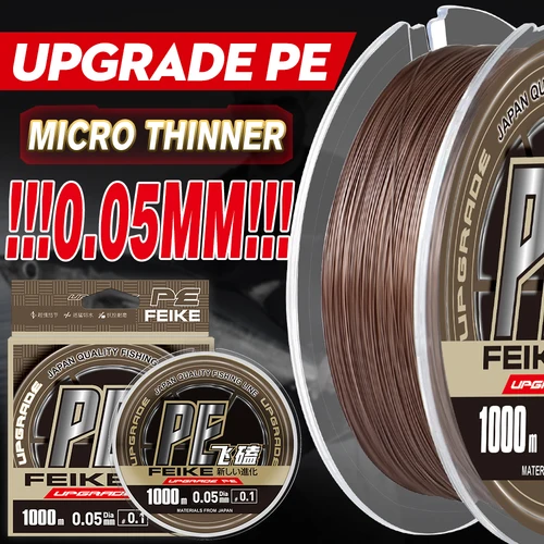 Imagen 1 del producto ZUKIBO-microlínea de pesca de 0,05mm, hebras trenzadas de PE, 1000m, línea multifilamento suave japonesa, pesca en el mar, carpa, herramienta de línea de alambre con mosca