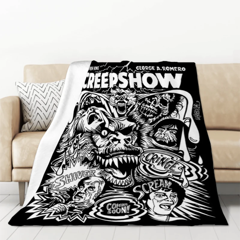 Creepshow Horror Movie Blanket Microfiber Bedding Bed Blankets and Bedspreads Furry Plaid on the Sofa Plush Bedspread Throw Knee