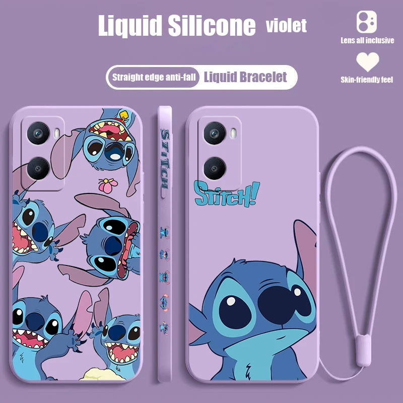 

Stitch The Baby Disney For OPPO F21 A54S A53S A52 A33 A31 A16S A11S A9 A5 A1K A12 AX7 A5 Liquid Left Rope Phone Case