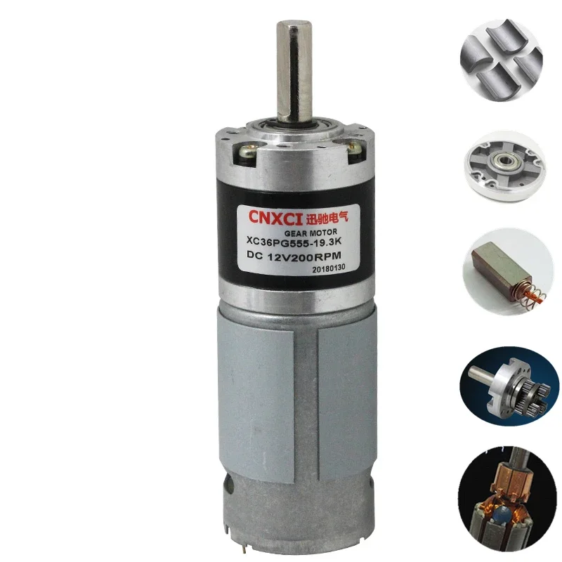 DCプラネタリギアモーター,日曜大工モデル,低速トルク,cw ccw,シャフト,36pg555,8mm, 12v,24v,36mm