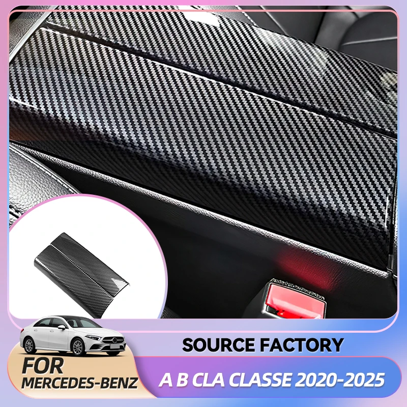 

Interior Stickers ABS Car Console Armrest Cover For Mercedes Benz A B CLA GLB GLA Class W177 W247 C118 W118 X247 H247 EQA EQB 20