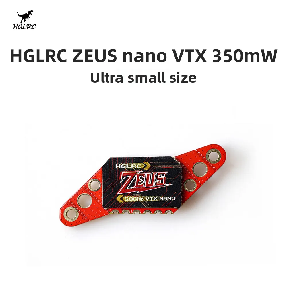 16mm/20mm/25.5mm Hole HGLRC ZEUS Nano VTX Transmitter 5.8G 40CH 350mW Built-in Microphone 2.4g for FPV Racing Freestyle Drones