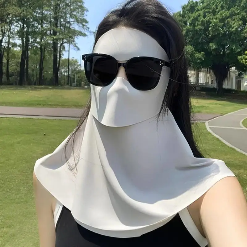 

New Full Face Sunscreen Mask With Hat-Brim Adjustable Head-mounted Breathable Face Cover UV Protection Summer Outdoor Sports