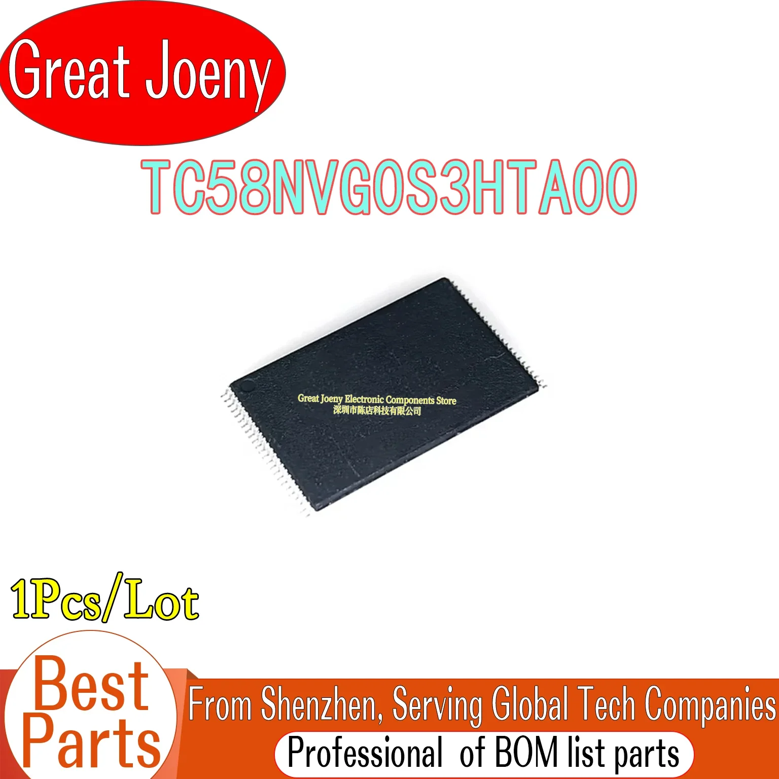 

TC58NVG0S3HTA00 TC58NVG0S3HTA IC FLASH Chipset TSOP-48 Bulk Best Price