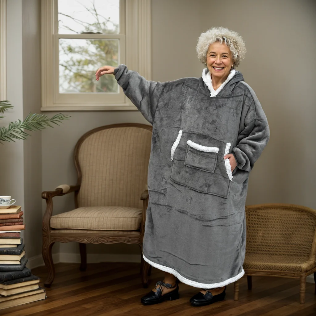 51.2inch Long Flannel Wearable Lazy Printed Blanket Sweatshirt Is a Oversized, Super Warm Sherpa Wool Sweatshirt with Sleeves and Two Large Flap Pocket Pantss. It Is Soft, Breathable, Suitable for Home and Outdoor Use. This Multi-Purpose Clothes Are All-Purpose Gifts for Mother's Day and Can Be Machine Washed.