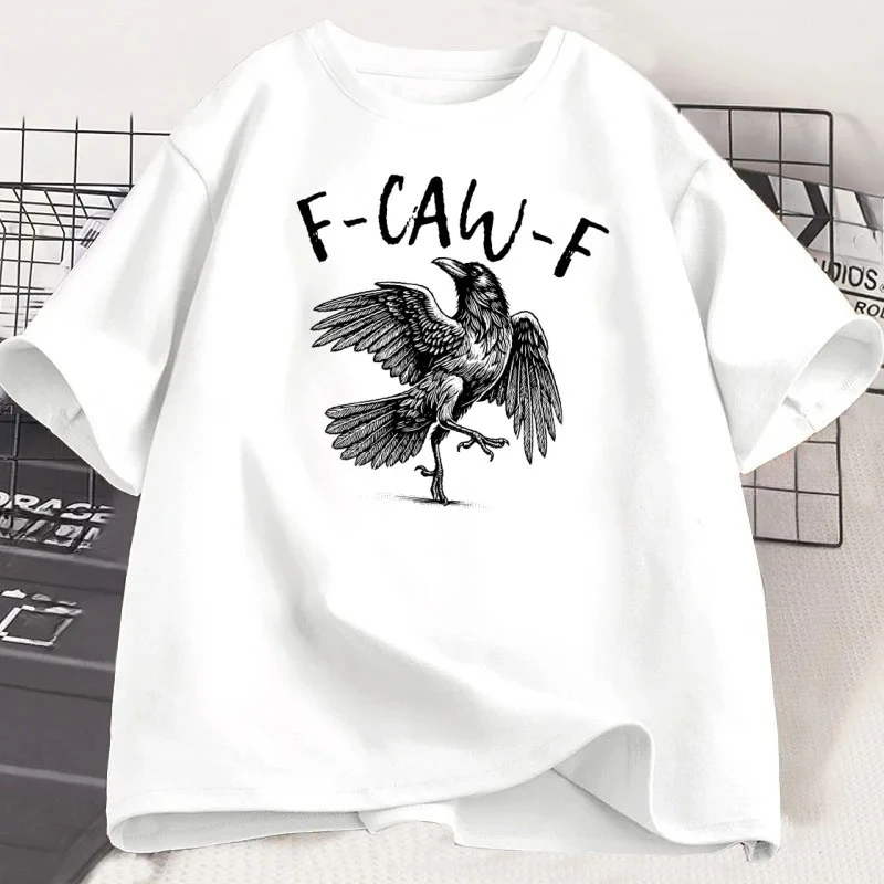 

Funny Crow T-Shirt Black Raven Lover T Shirt Gothic Short Sleeve Tee Fashion Graphic T Shirts Tops Women Clothing Streetwear Y2K