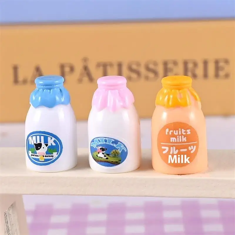 10 pezzi di miniature di bottiglie di latte giapponesi per casa delle bambole, modello di convenienza, accessori di casa delle bambole, giochi di finzione per bambini, regali
