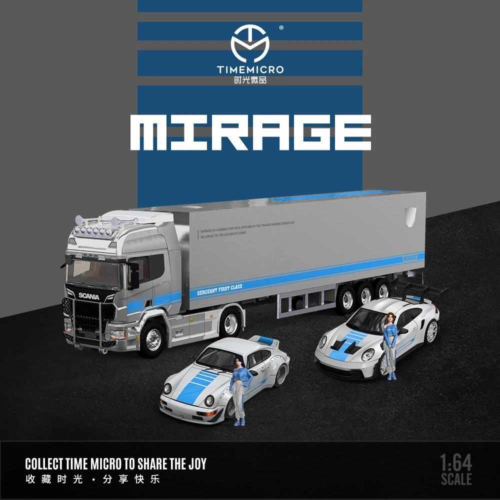 

TimeMicro 1:64 964/992 GT3RS/контейнерный грузовик Phanto живопись моделирование модель автомобиля из сплава для коллекции, дисплея и подарка