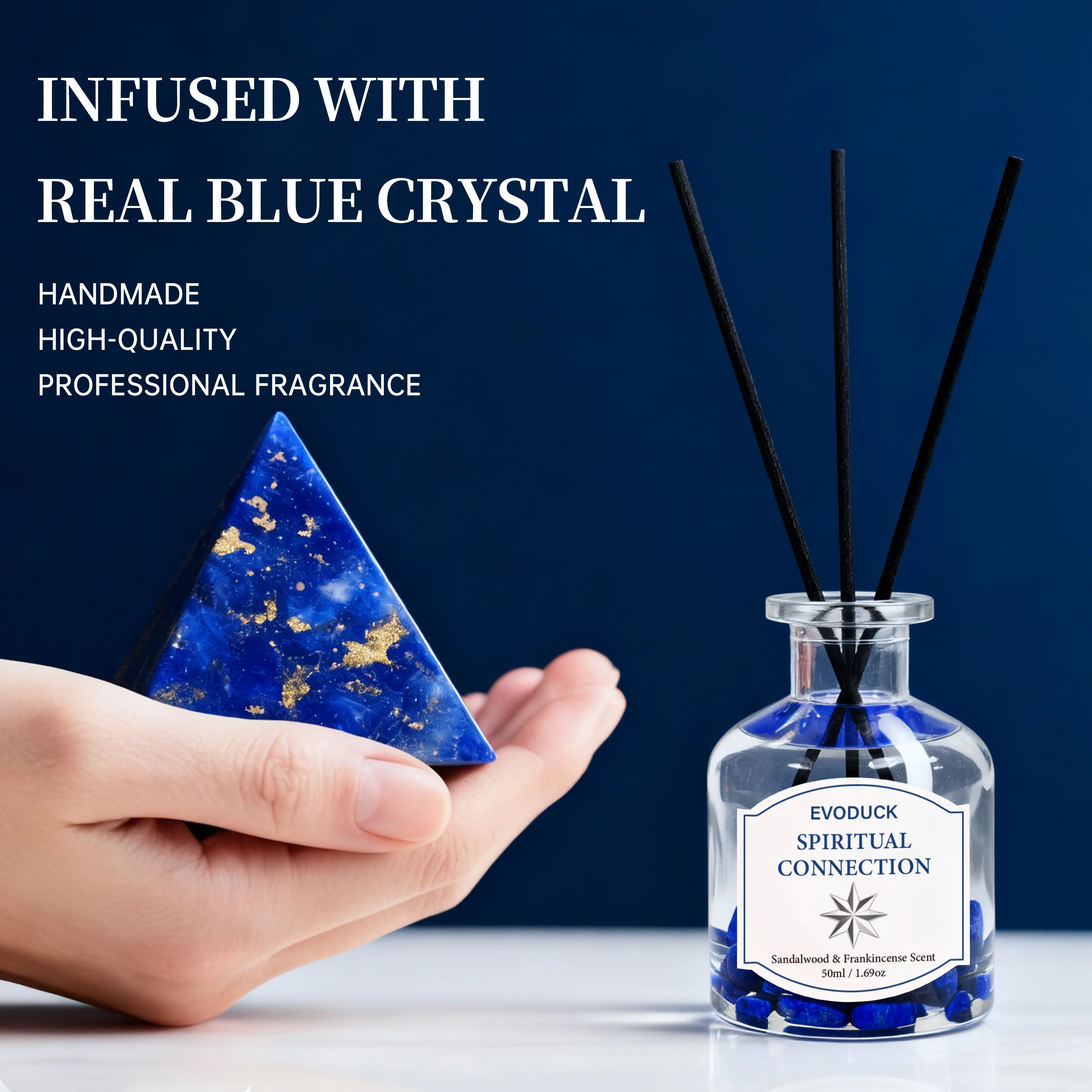 Huile essentielle d'aromathérapie sans flamme, huile de sauge blanche avec bâton diffuseur de roseau