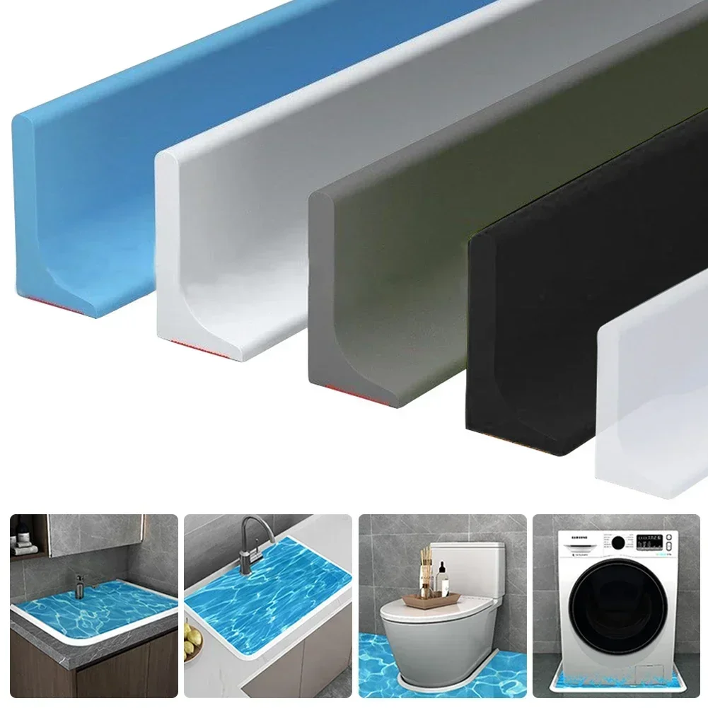 Tapón de barrera de agua para baño, fácil de instalar, 50cm/100cm/200cm/300cm, barrera de agua para lavabo de baño, ducha autoadhesiva