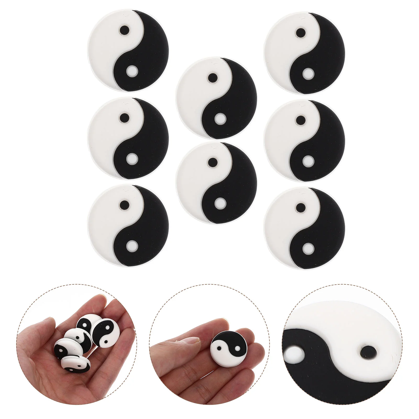 8 Pcs Tennis Racket Absorber Overgrip Paddle for Vibration Damper Badminton Dampener Accessories Balls Anti-