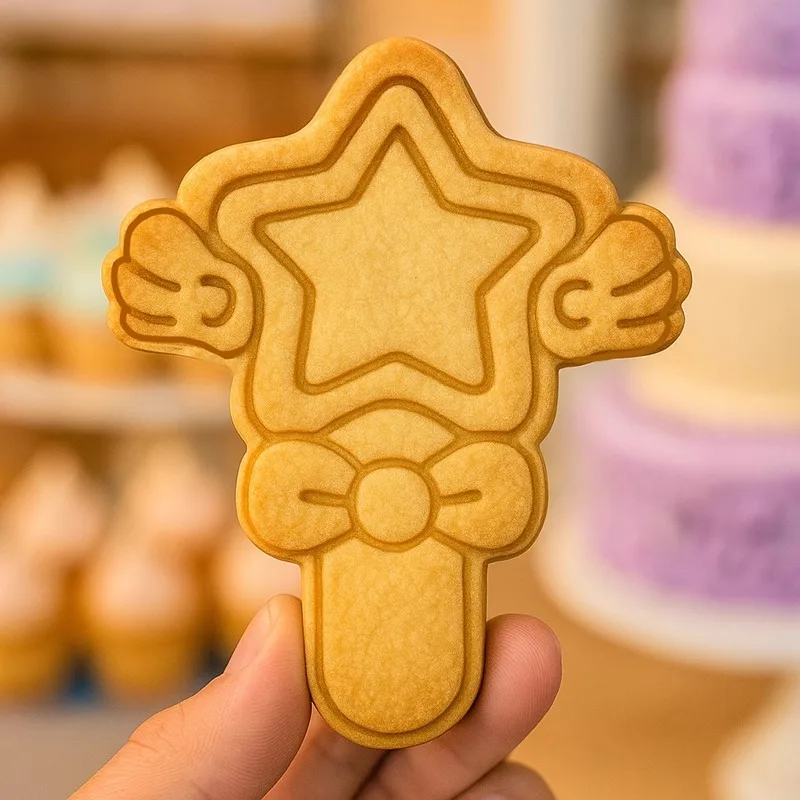 Cartoon Magic Stick Cookie Cutter Fairy Magic Wand Biscuit Mold Fairy Stick Butter Baking Pressing Molds Cookie Stamps