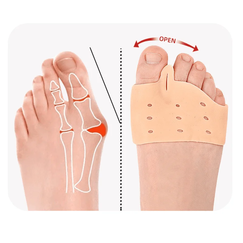1/10Pairs Comfortable Silicone Front Foot Pads for Foot Health and Bunion Relief, Perfect for Night and Home Use
