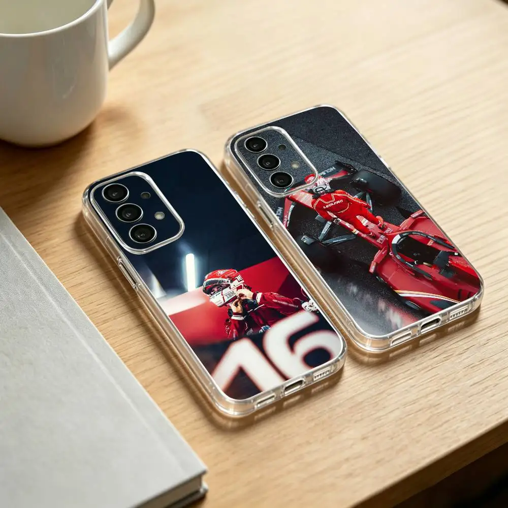C-Charles 16 F1 L-Leclerc  phone Case For Samsung S25,24,21,22,23,30,Ultra,20,Plus,Fe,Lite,Note Transparent Cover