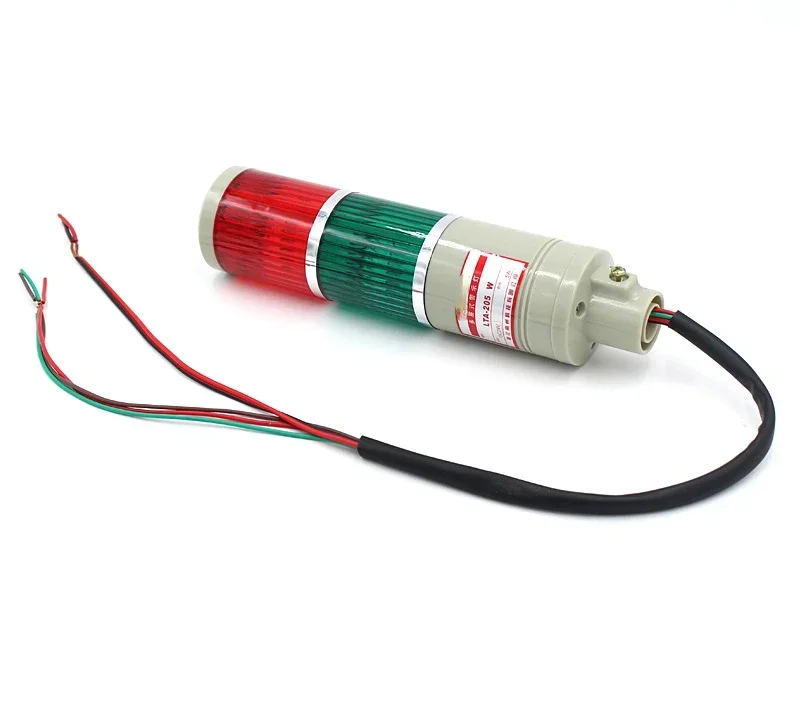 Machine tool tower light LTA-2052W two-layer warning light, dual color signal light, red and green flashing, silent