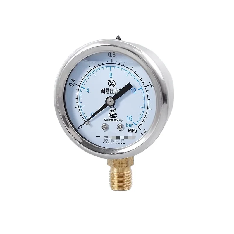 

High Precision 300bar Pressure Gauge 304/316 Stainless Steel 1/4 Threaded Glycerin Filled Pressure Gauge