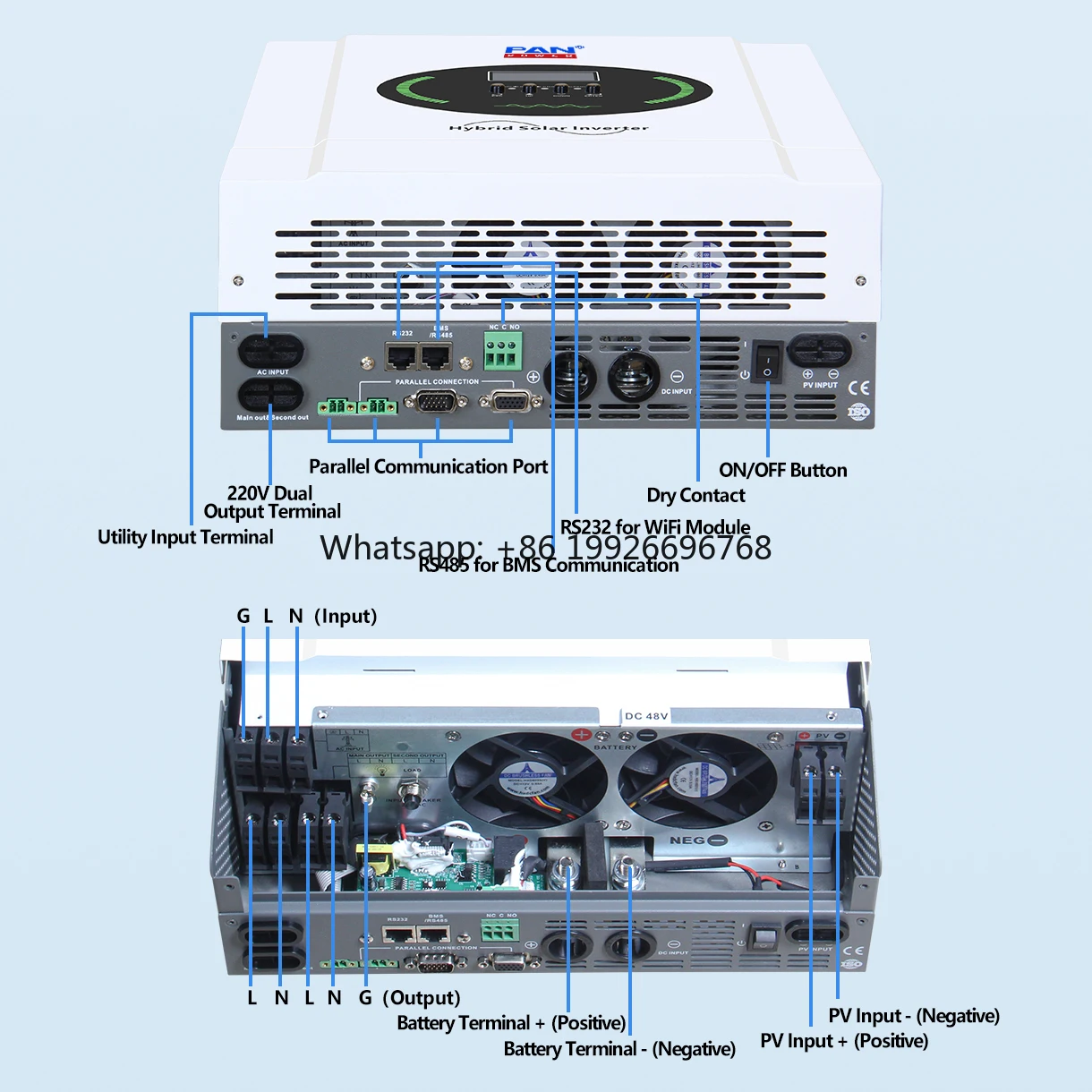 

Reliable 6KW 220V Hybrid Inverter DC to AC with Stable Output for Home Appliances manufacturer